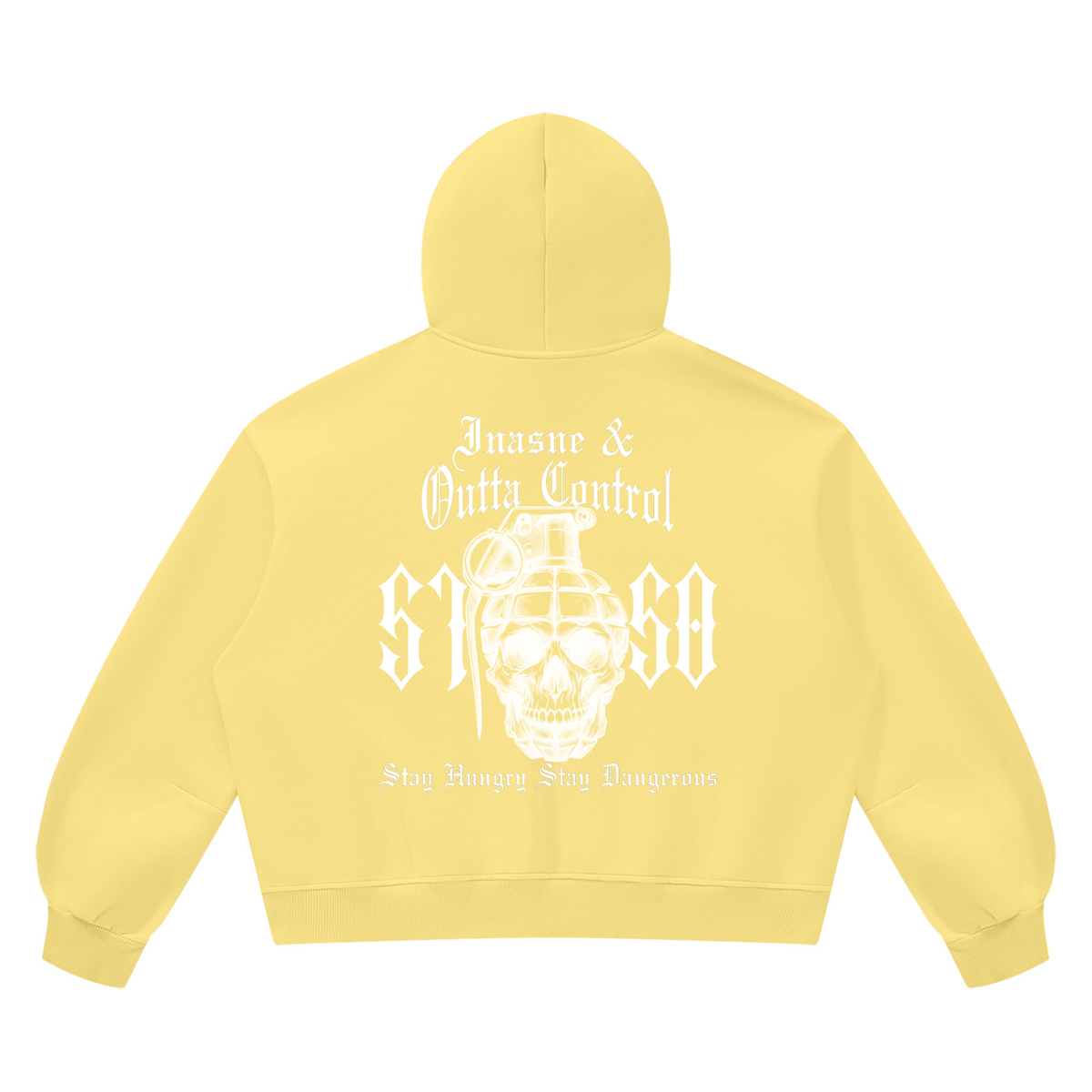 "5150" Vintage Wash Oversized Fleece Hoodie