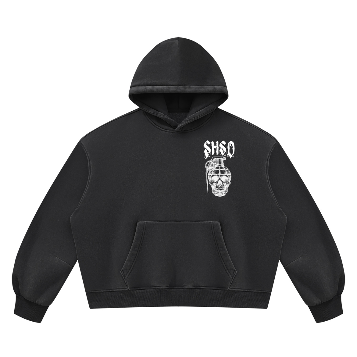 "5150" Vintage Wash Oversized Fleece Hoodie