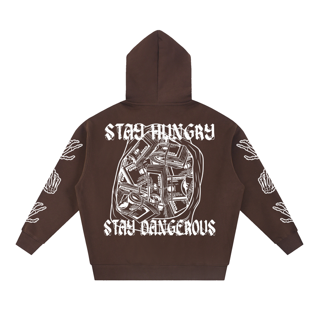 Essential "Dirty Money" Oversized Fleece Boxy Hoodie
