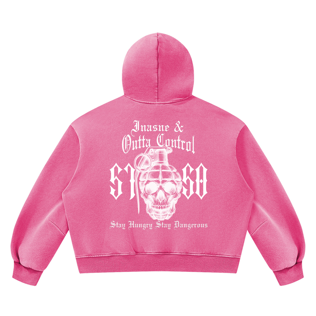 "5150" Vintage Wash Oversized Fleece Hoodie