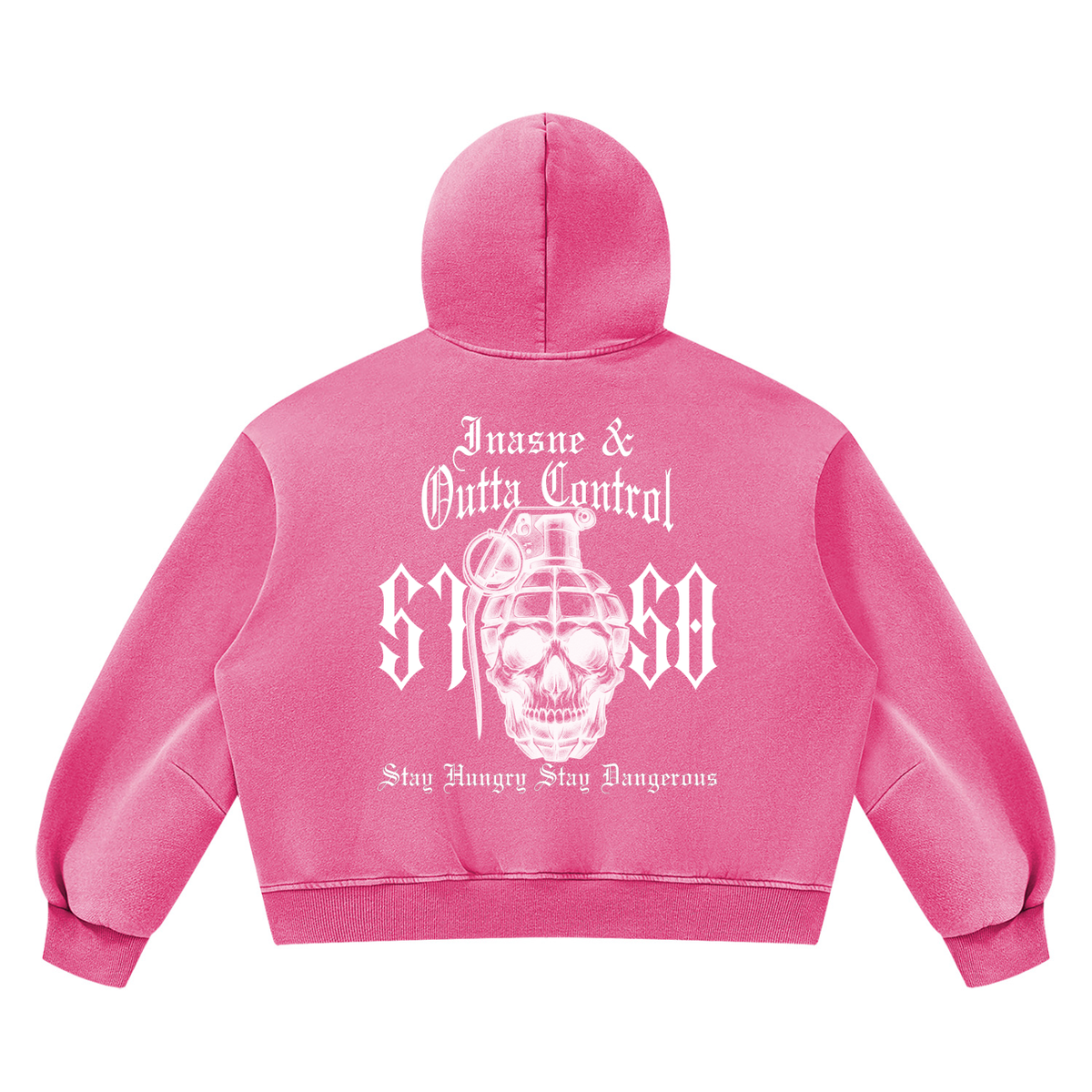"5150" Vintage Wash Oversized Fleece Hoodie