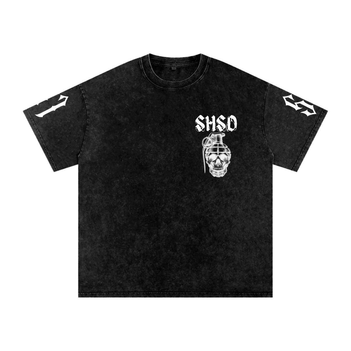 "5150" Snow Washed Oversized Cotton T-Shirt