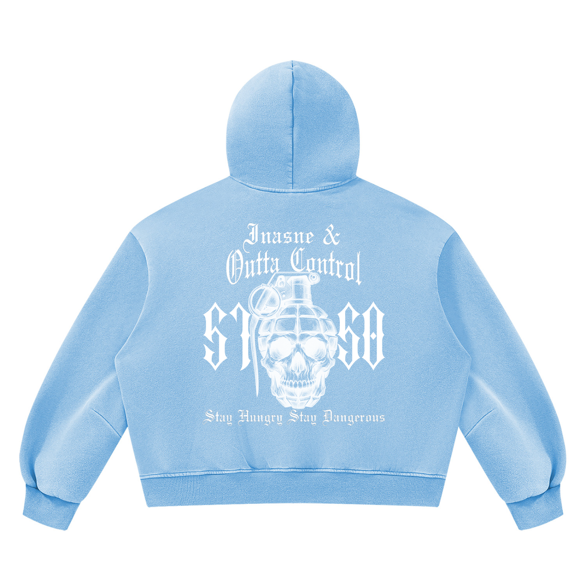 "5150" Vintage Wash Oversized Fleece Hoodie