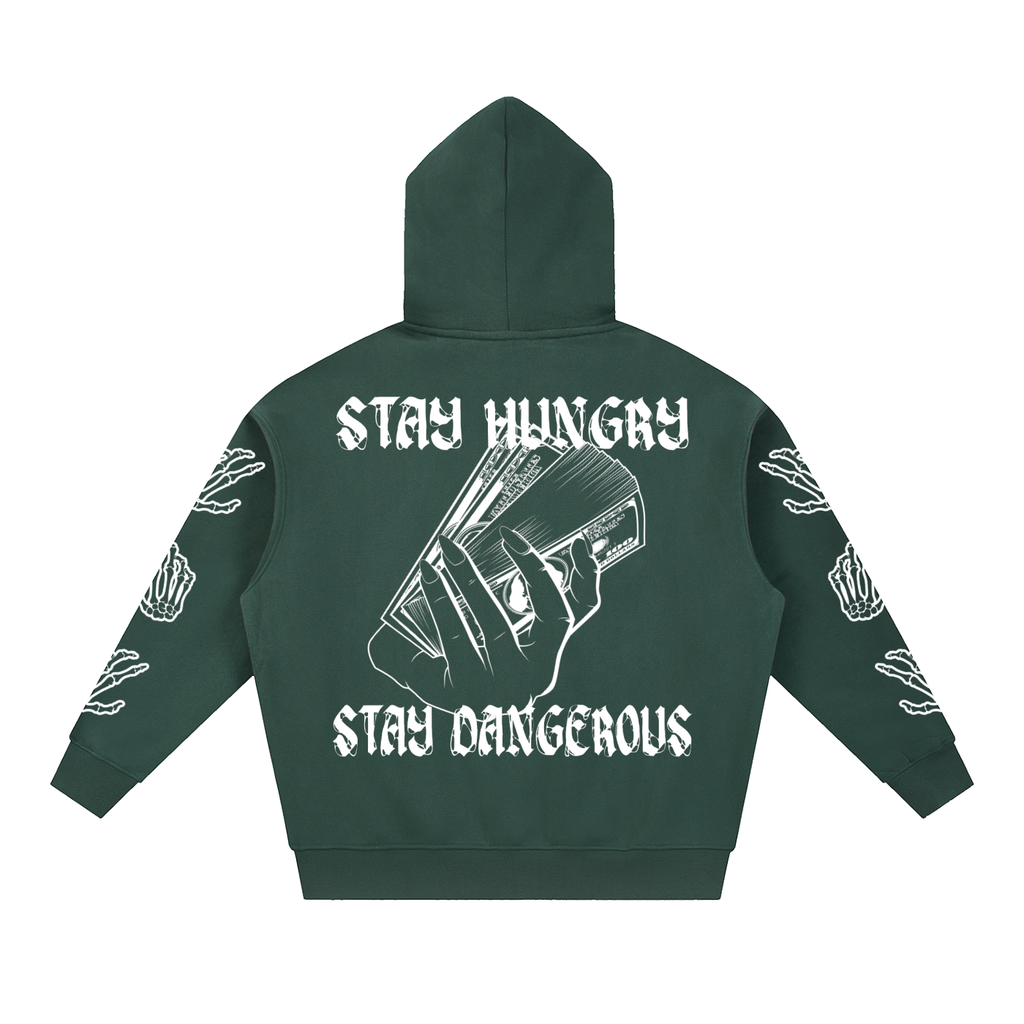 Essential "Dangerous Appeite" Oversized Fleece Boxy Hoodie