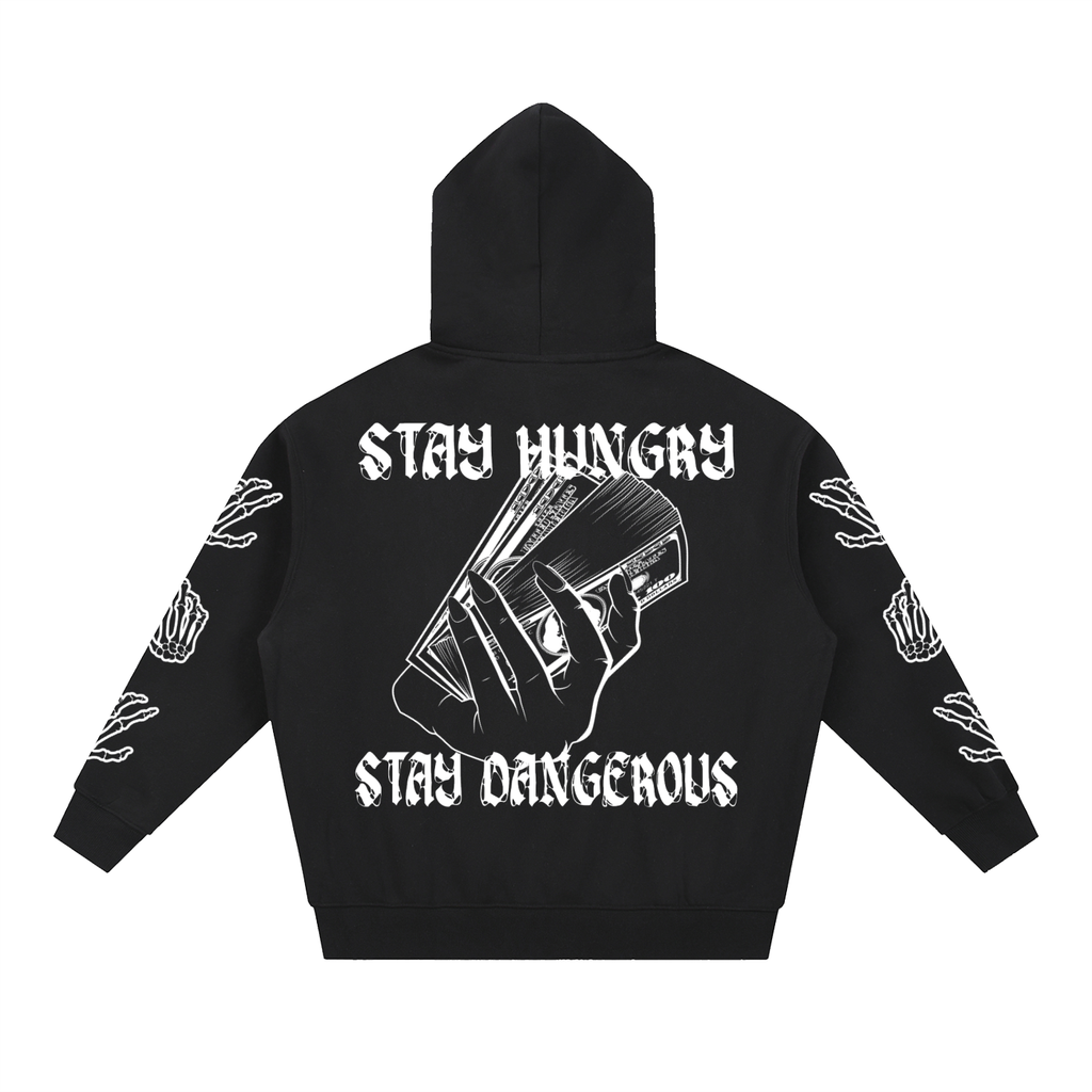 Essential "Dangerous Appeite" Oversized Fleece Boxy Hoodie