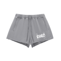 "96" Snow Washed Raw Edge Drawstring Shorts