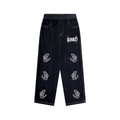 "Hands Off Me" Kid’s/Youth Elastic Waist Straight Leg Jeans