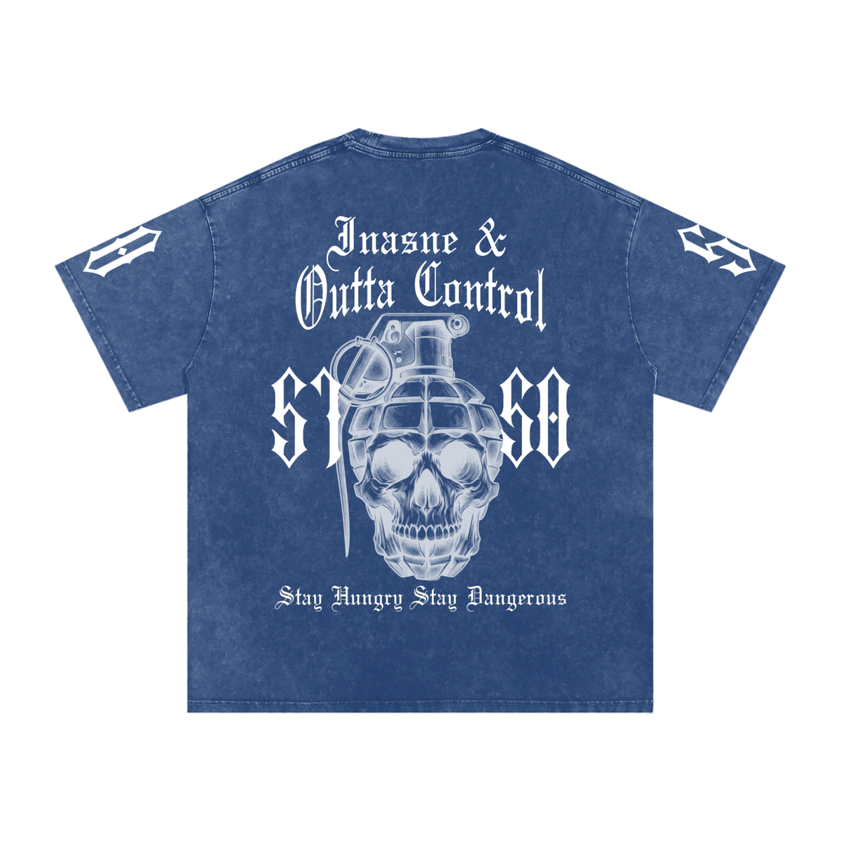 "5150" Snow Washed Oversized Cotton T-Shirt