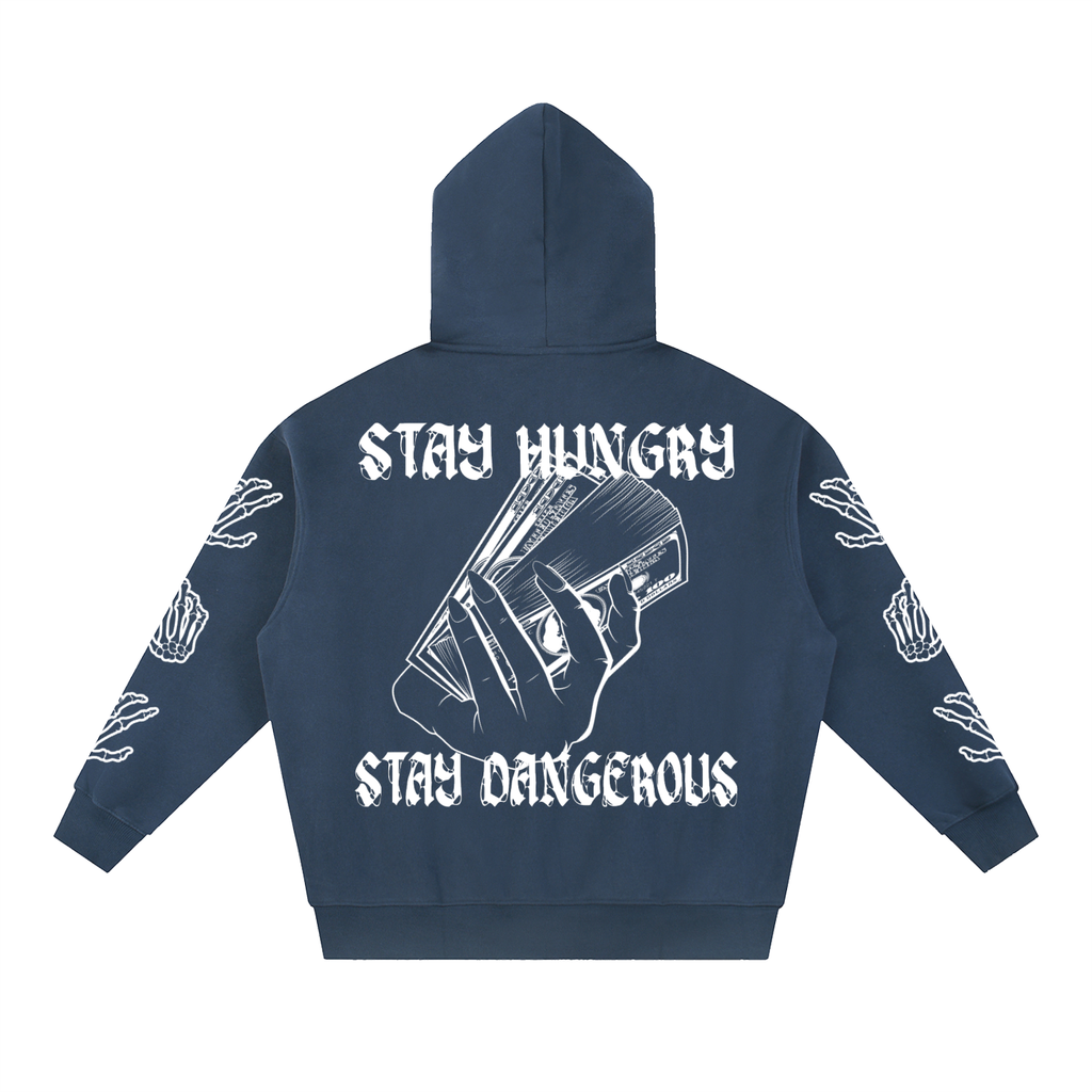 Essential "Dangerous Appeite" Oversized Fleece Boxy Hoodie