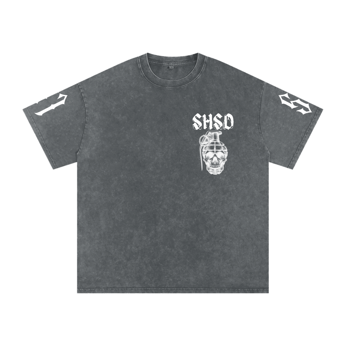 "5150" Snow Washed Oversized Cotton T-Shirt