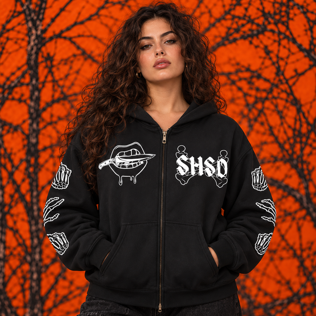 Essential "Dangerous Appeite" Oversized Fleece Boxy Hoodie