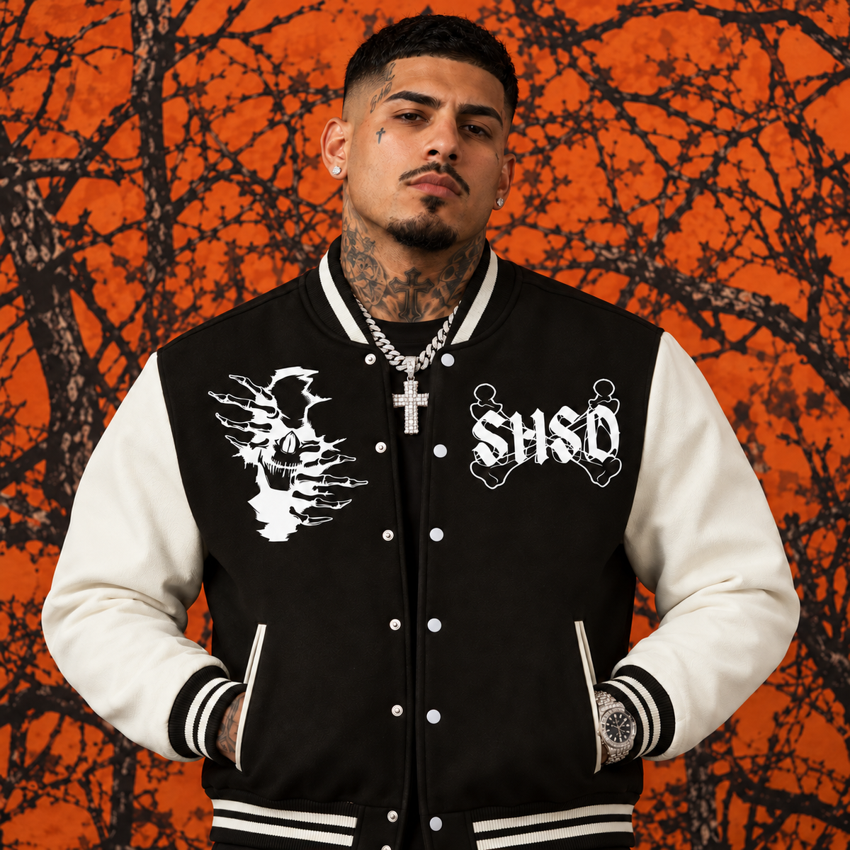 "5150" Two-Tone Fleece Varsity Jacket