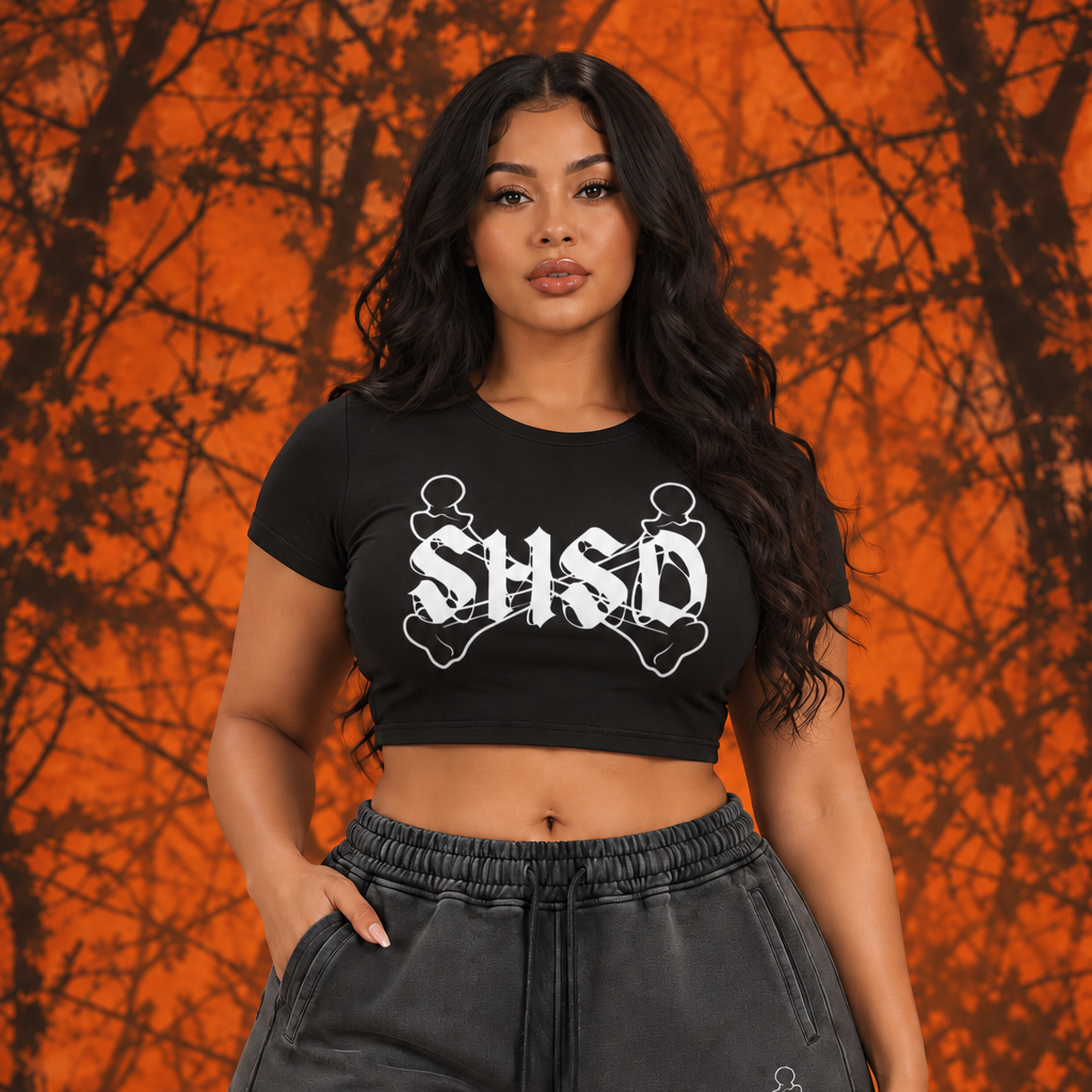 "Dead Friends" Crewneck Crop T-Shirt