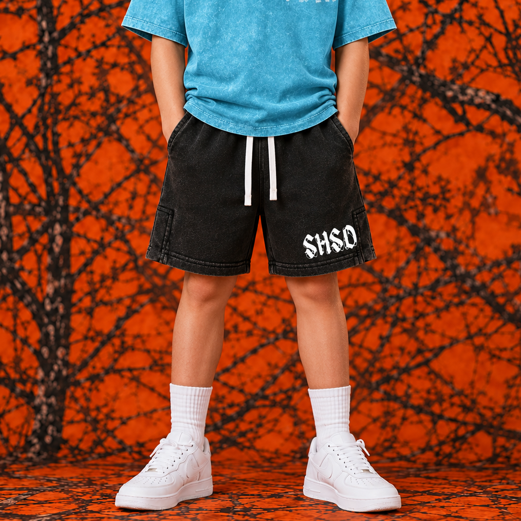 "Dead Friends" Snow Washed  Kids'/Youth Shorts