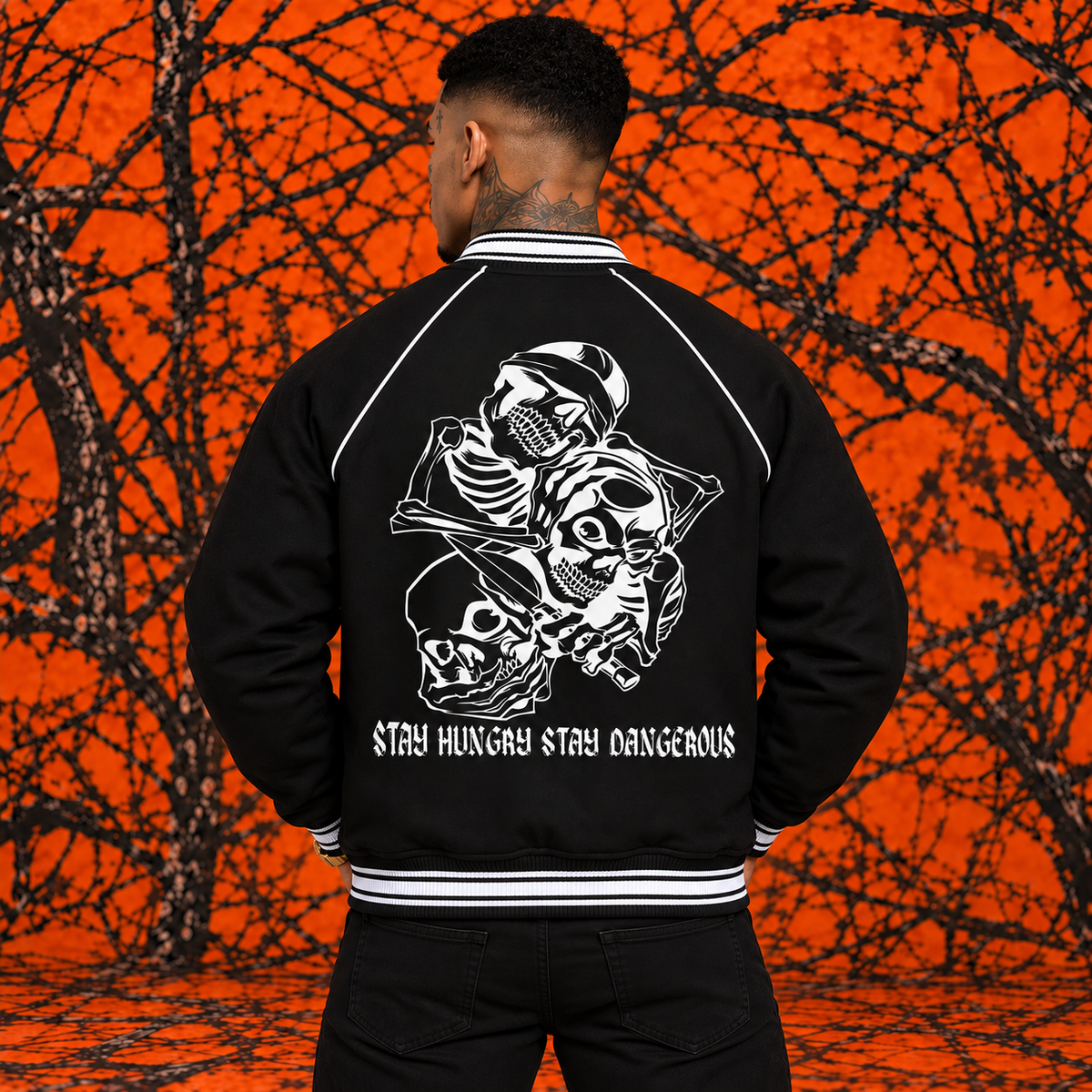 "Dead Soul" Raglan Varsity Jacket