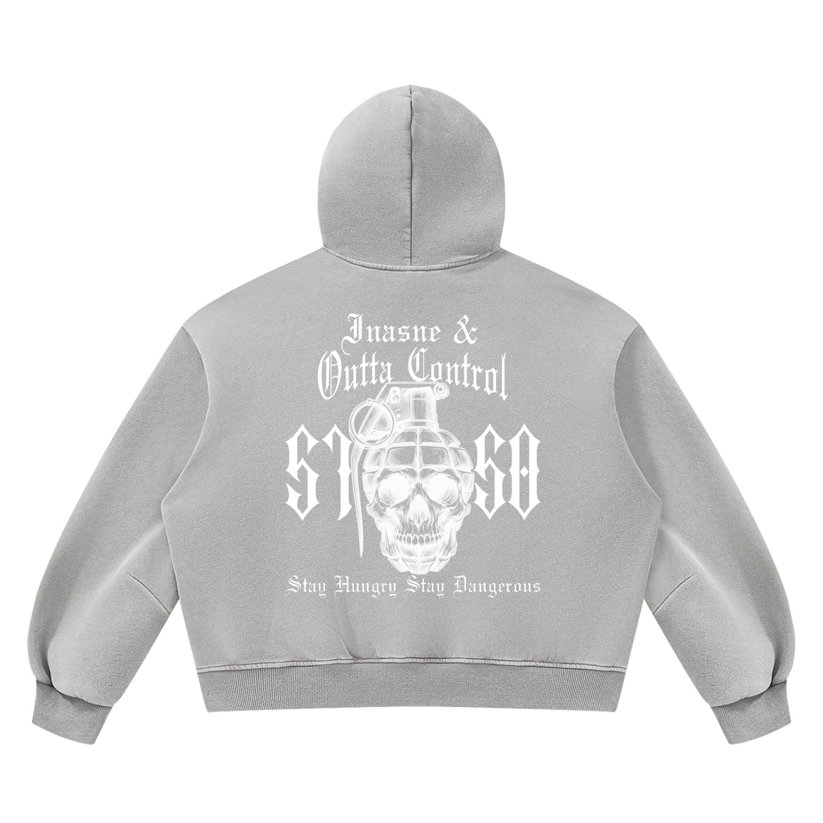 "5150" Vintage Wash Oversized Fleece Hoodie