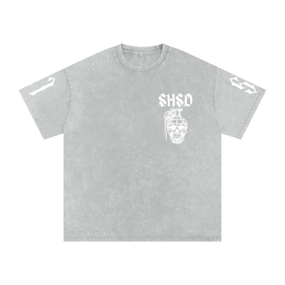 "5150" Snow Washed Oversized Cotton T-Shirt