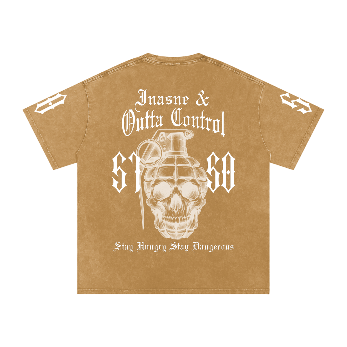"5150" Snow Washed Oversized Cotton T-Shirt