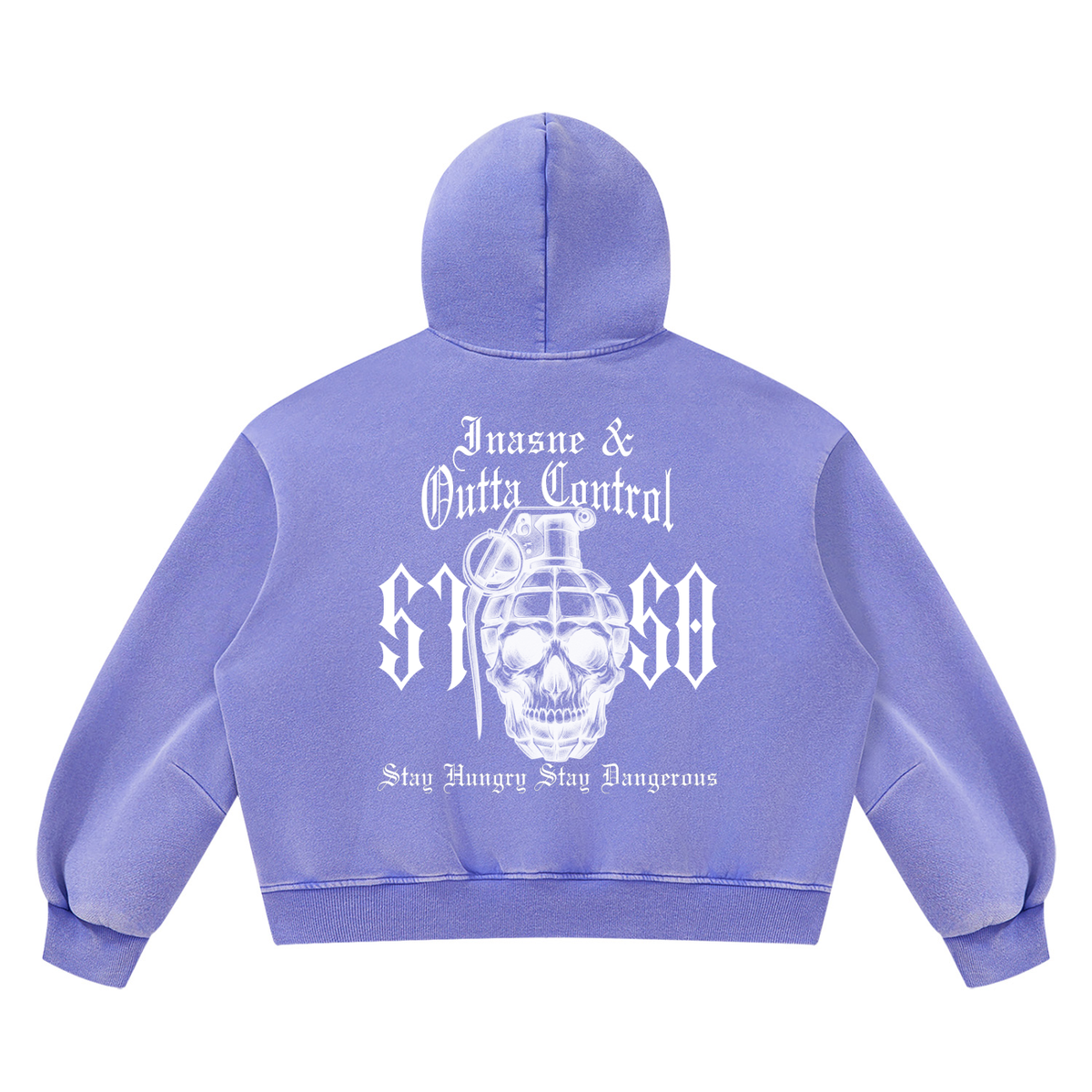 "5150" Vintage Wash Oversized Fleece Hoodie
