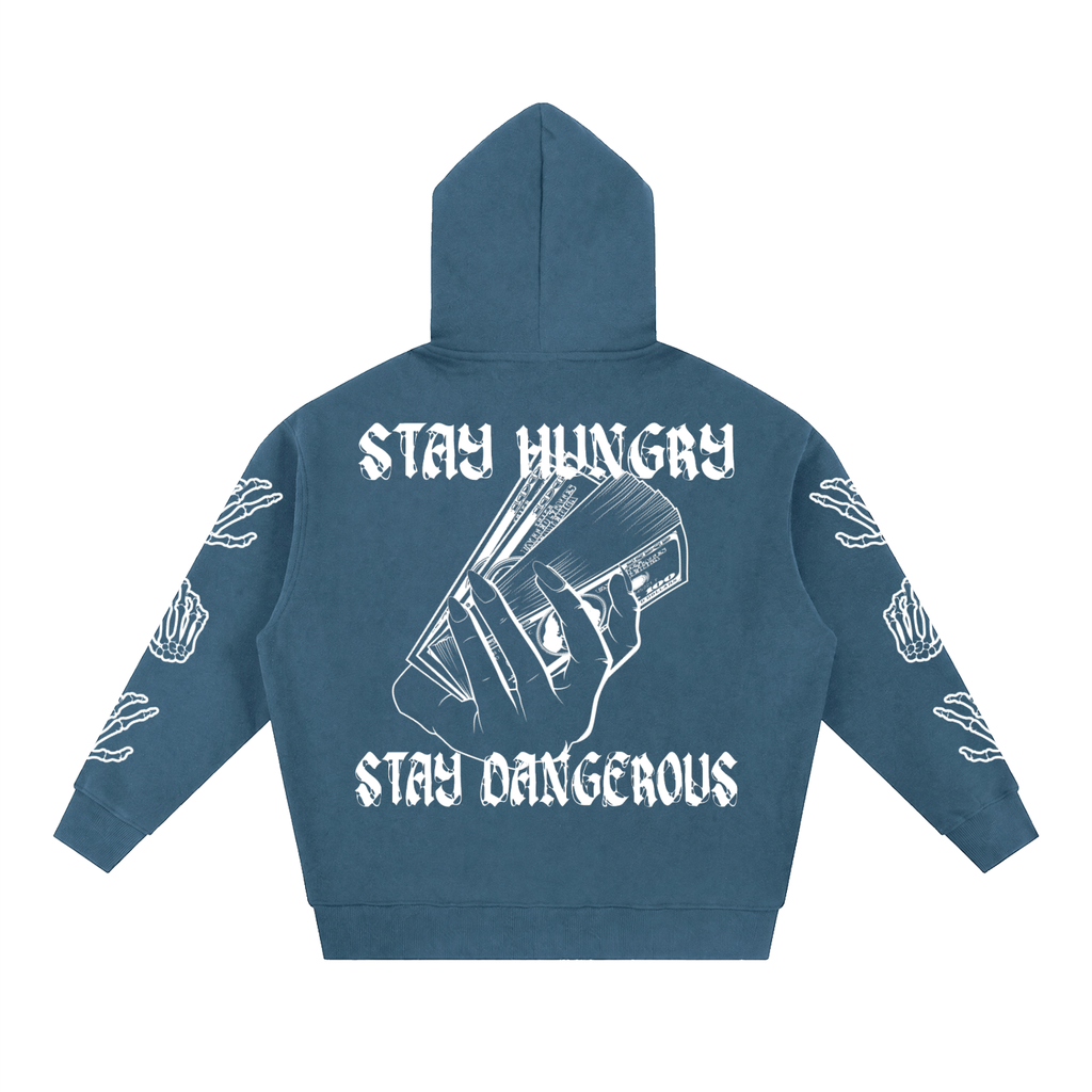 Essential "Dangerous Appeite" Oversized Fleece Boxy Hoodie