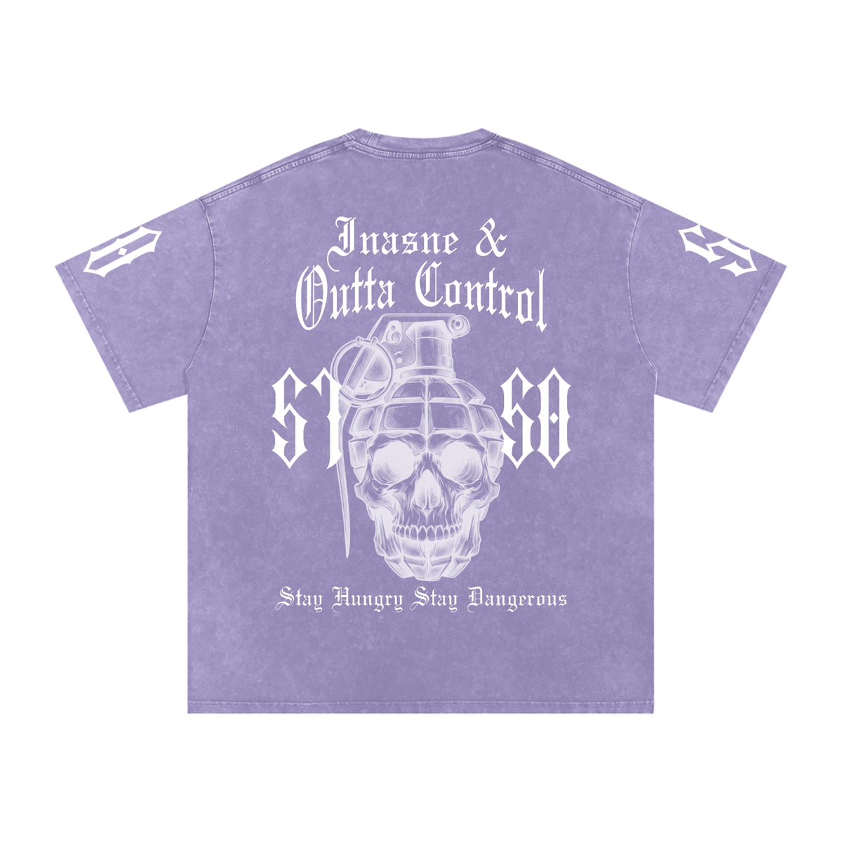 "5150" Snow Washed Oversized Cotton T-Shirt