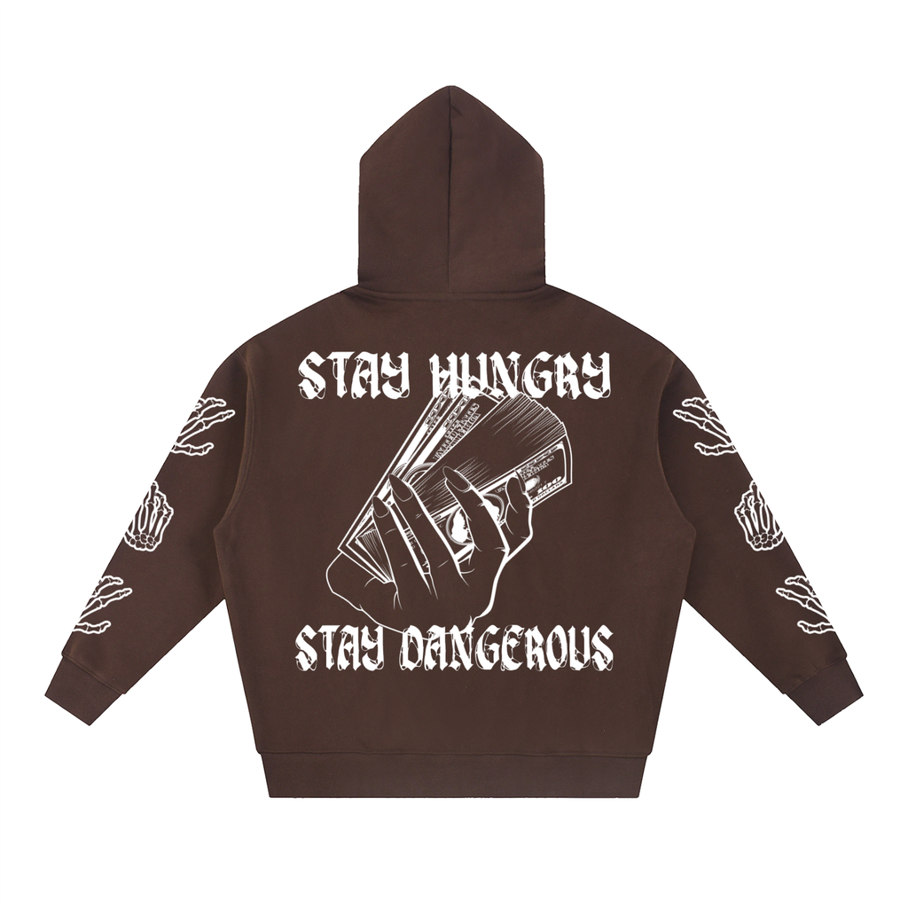 Essential "Dangerous Appeite" Oversized Fleece Boxy Hoodie
