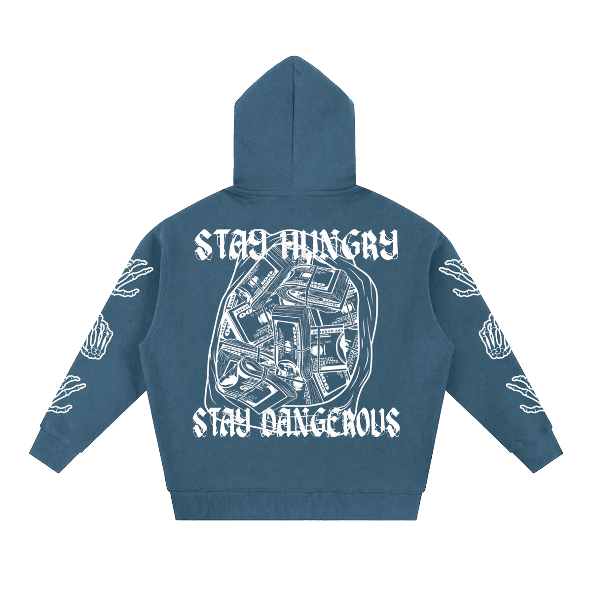 Essential "Dirty Money" Oversized Fleece Boxy Hoodie
