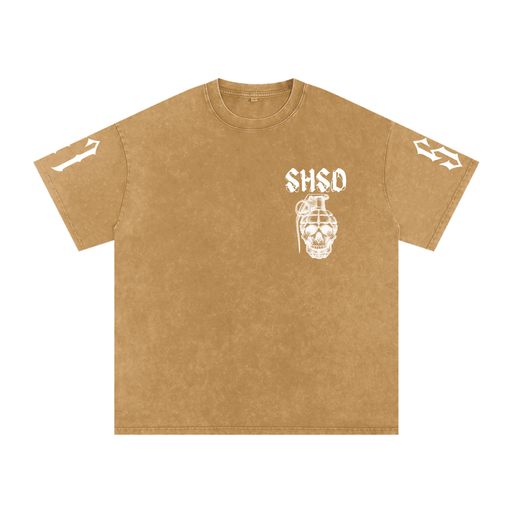 "5150" Snow Washed Oversized Cotton T-Shirt
