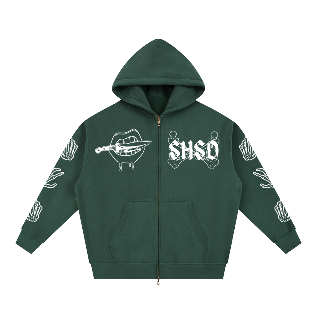 Essential "Dangerous Appeite" Oversized Fleece Boxy Hoodie
