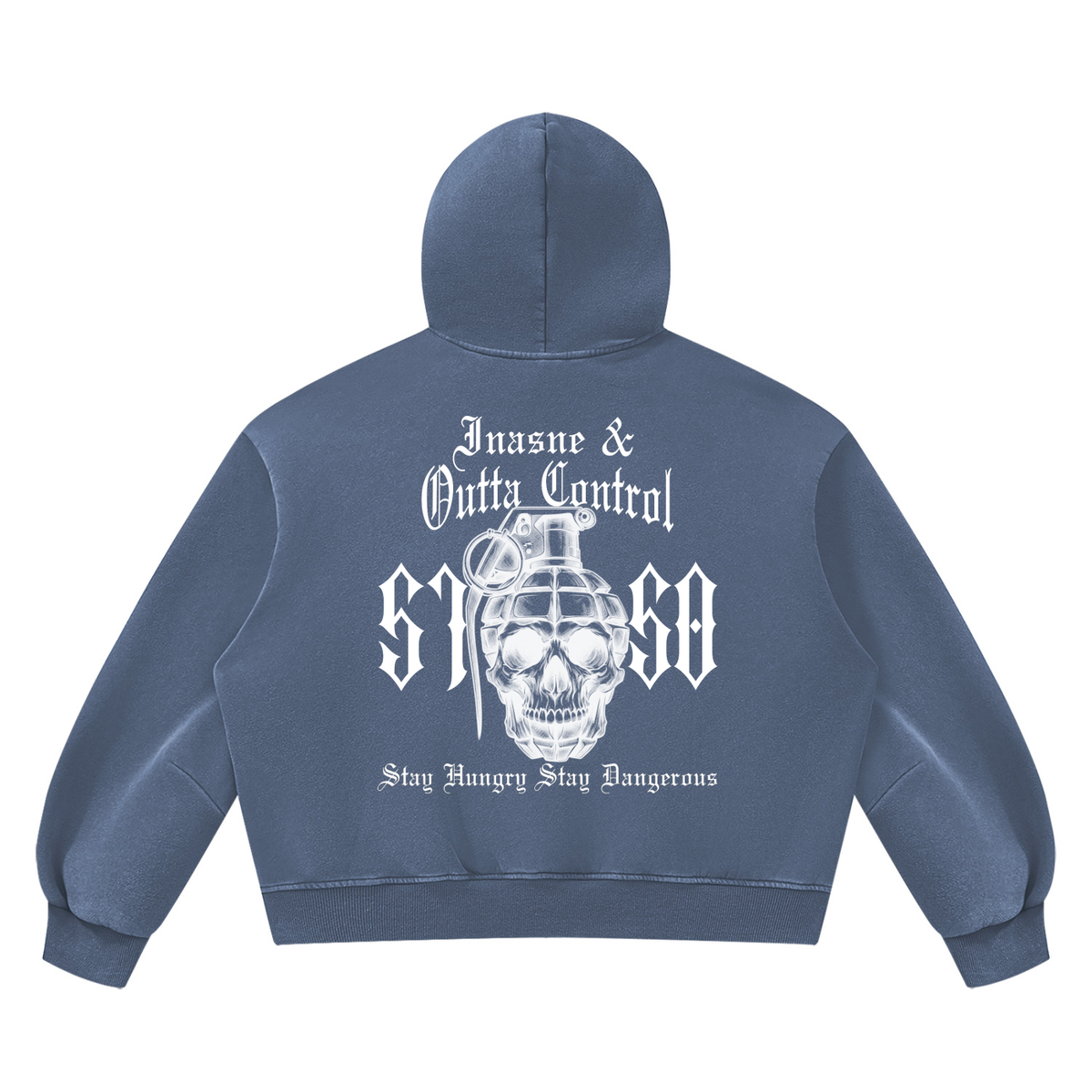 "5150" Vintage Wash Oversized Fleece Hoodie