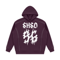 "96" Oversized Piping Fleece Hoodie