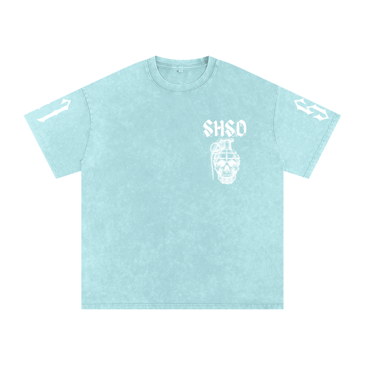 "5150" Snow Washed Oversized Cotton T-Shirt