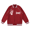 "Dead Soul" Trim Raglan Varsity Jacket